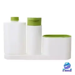 GENERICO - Organizador De Lavadero Dispensador De Jabón Líquido 3 En 1