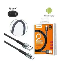 LDNIO - Cable Cargador y datos USB Tipo C 2mts Para Celulares - Laptop