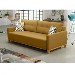 DMUEBLES - SOFA CAMA AMBER 1.5 PLAZAS CAMELLO