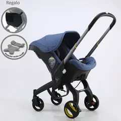 GENERICO - Coche para Bebé “Donna” Multifuncional 4 en 1 Color Azul con Bolso