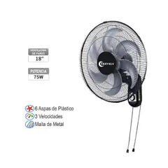 TREVELY - Ventilador de Pared 18¨ Pulgadas VT-182 75W