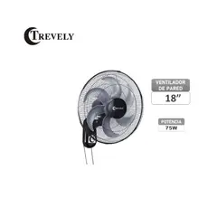 TREVELY - Ventilador de Pared 18¨ Pulgadas VT-182 75W