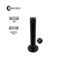 TREVELY - Ventilador Torre Con Control Remoto de 32 Pulgadas VT-145 45W