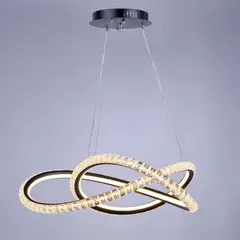 GENERICO - Lampara colgante infinito perlado negro incluye control remoto