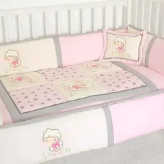 BABY MERINOS - Set de Cuna y 4 protectores 130x70 - Ovejita juguetona