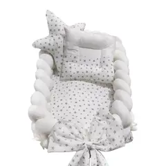 BABY MERINOS - Nido colecho trenzado - Estrella Blanco