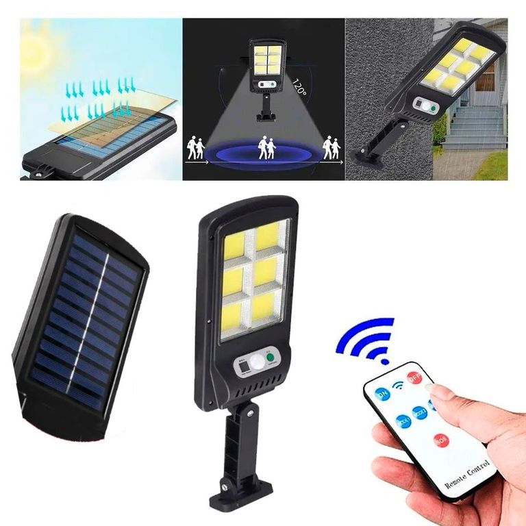 Lampara Solar con Sensor de Movimiento Para Exteriores Control