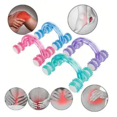 GENERICO - Masajeador Rodillo 8 Ruedas Alivia Dolor Muscular