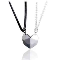 GENERICO - Collar Pareja Corazón Partido Magnético Unisex Hombre Mujer Regalo