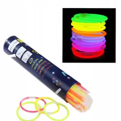 GENERICO - 50 Pulseras Neón Fosforescente Fiestas Eventos