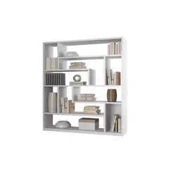 AMUEBLE - Librero organizador LABERINTO BLANCO tiendas melamina 18mm