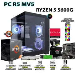 AMD - Computadora PC Ryzen 5 5600G RAM 16GB DISCO 500GB SSD CON GRAFICOS RADEON
