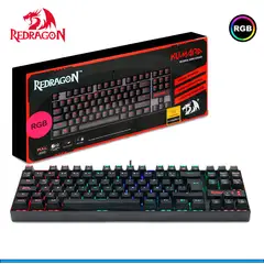 REDRAGON - Teclado K552RGB KUMARA black RED SWITCH Español