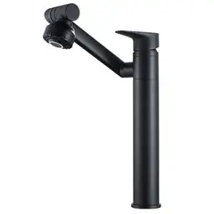 HOME NEAT - Grifo de cocina lavaplatos monomando 1080° Negro - 30cm