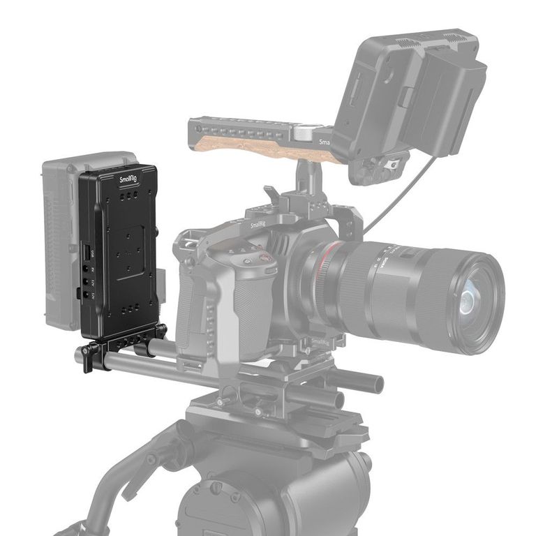 Placa adaptadora de batería SmallRig V-Mount con abrazadera de varilla