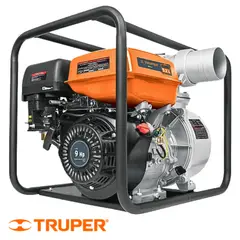 TRUPER - Motobomba autocebante a gasolina 9 HP salida 4" ,
