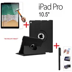 GENERICO - Funda & Mica & Lapiz para iPad Pro 10.5 A1701 A1709 Giratorio 360°
