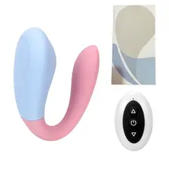 GENERICO - Vibrador +control remoto de doble estimulación 8 vibraciones