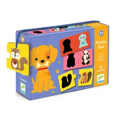 DJECO - - Rompecabeza Duo - Sombras 12 Pzas