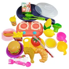 GENERICO - SET DE COCINA Y ALIMENTOS DIDACTICO JUGUETE PARA NIÑOS