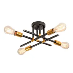 GENERICO - Lámpara Colgante Diana negro con incluye 4 focos