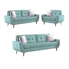 ALTO HOGAR - Juego de Sala 3 2 1 Kayruth Aqua Tapiz Antifluido