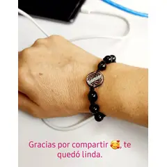 FERNANDA ROMERO JOYAS Y ACCESORIOS - Pulsera Twist Tejida a mano con Onix - Piedras y Cristales - Fortaleza
