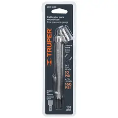 TRUPER - MEDIDOR DOBLE DE AIRE 10-160 PSI 19100