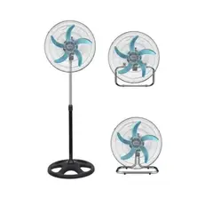 IMPORTADO MC - Ventilador 3 en 1 Pie Pared Mesa 18" Pulgadas 5 Aspas