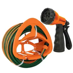 TRUPER - Manguera de Riego 10 Metros + Pistola de riego + Porta manguera