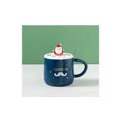 GENERICO - Taza mug cerámica con tapa decoración regalo Navidad