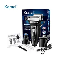 KEMEI - Afeitadora Cortadora 3 En 1 Multifunción Km-6559