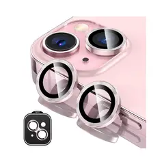 GENERICO - Protector de Lente para IPhone 15 /15 Plus Rosa