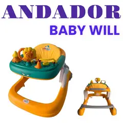 GENERICO - Andador Caminador Will con Diseños Para Bebé Amarillo