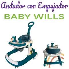 GENERICO - Andador con Empujador Verde Baby Wills