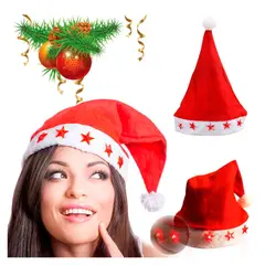 GENERICO - 3 pack de gorros navidad con luces led