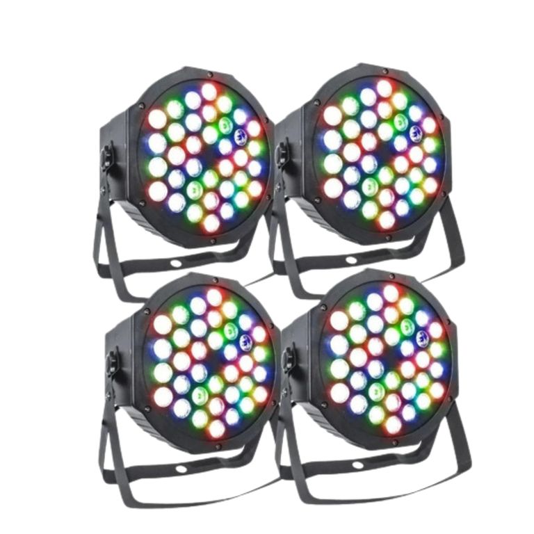 Pack 4 Unidades Tacho Par Led 36x1.5w Luces Led Rgb