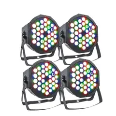 GENERICO - Pack 4 Unidades Tacho Par Led 36x1.5w Luces Led Rgb