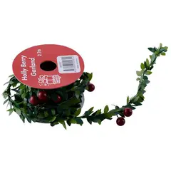 GENERICO - Guirnalda Navideña Holly Berrie 270cm