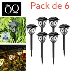 OEM - Pack de 6 Luz Blanca Recargable Estaca 2 Voltio Lámparas Jardín Solar