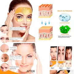 GENERICO - 10 Parches para piel envejecida + 60 Mascarillas Colageno Ojeras