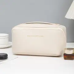 GENERICO - Neceser Estuche Organizador De Cosméticos Beige