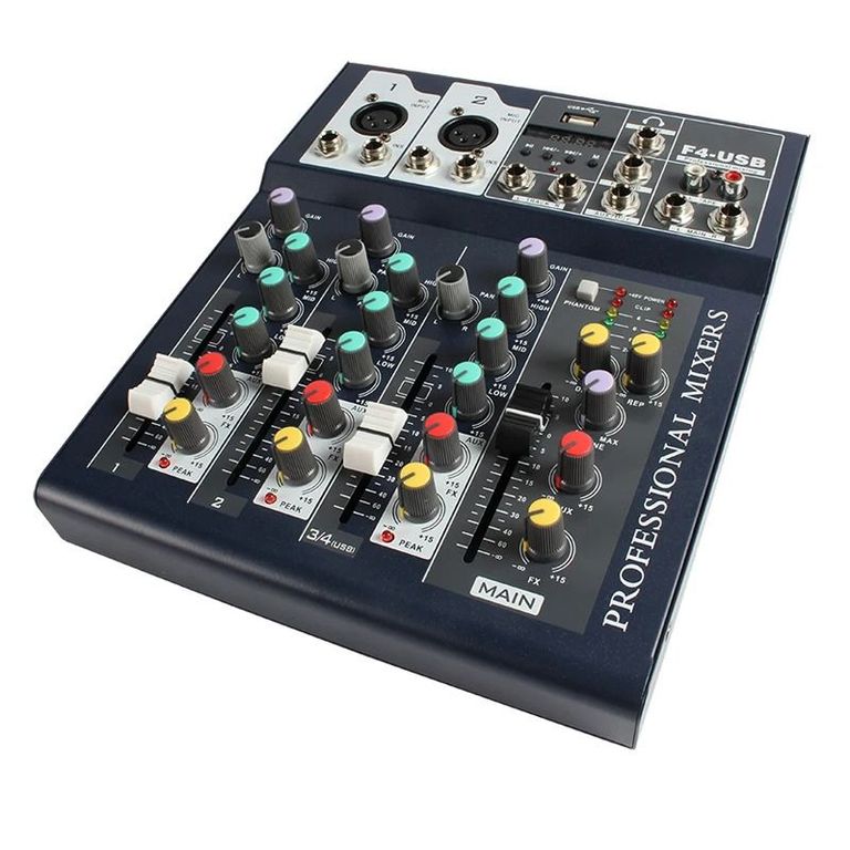 Mezclador F4-USB Mezclador de Escenario Mezclador de Audio