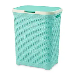 REYPLAST - Cesto Modelo Ratán Grande Turquesa