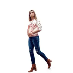 AMA OUTFITTERS - PANTALON JEAN FLOWERS BORDADO