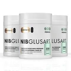 NIBRAY - Colageno Hidrolizado con Glucosamina Pack 3 Potes NibGlusart Premium