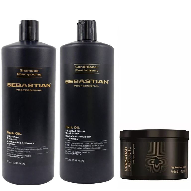 Shampoo 1000ml + Acondicionador+ Mascarilla Dark Oil