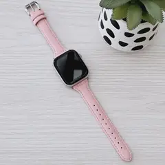 GENERICO - Correa Cuero Color para APPLE WATCH 38mm - 40mm - 41mm - Rosa