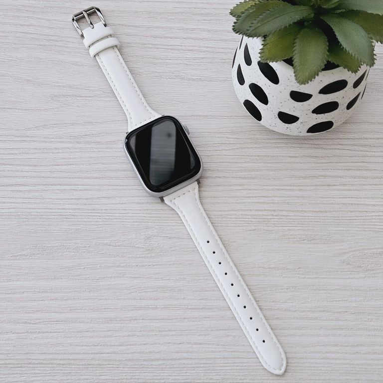 Correa Cuero Color para APPLE WATCH 38mm - 40mm - 41mm - Blanco