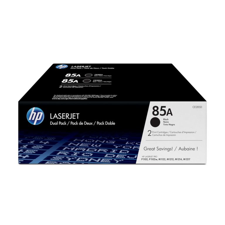 Pack dos Toner 85A Negro LaserJet Original CE285AD